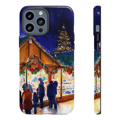Shopping at the Christmas Market - Impact Resistant Phone Case iPhone 13 Pro Max Glossy